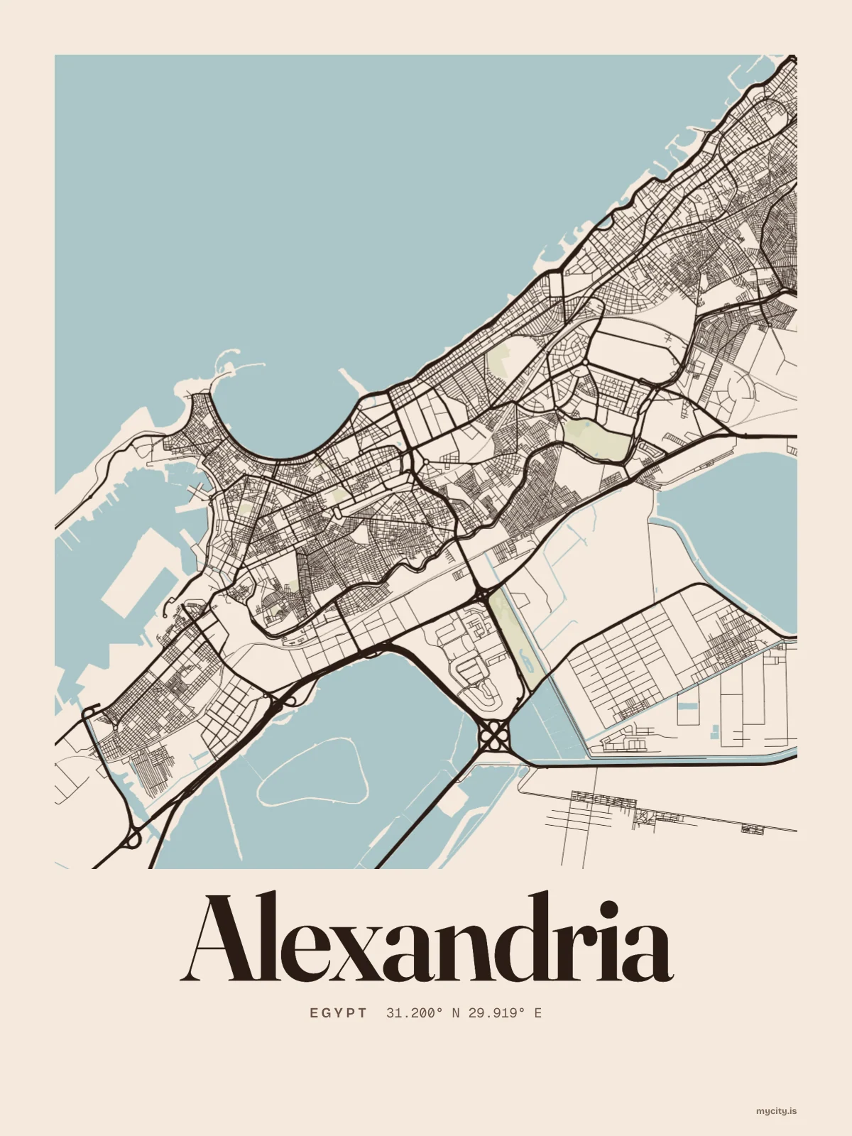 Alexandria map print