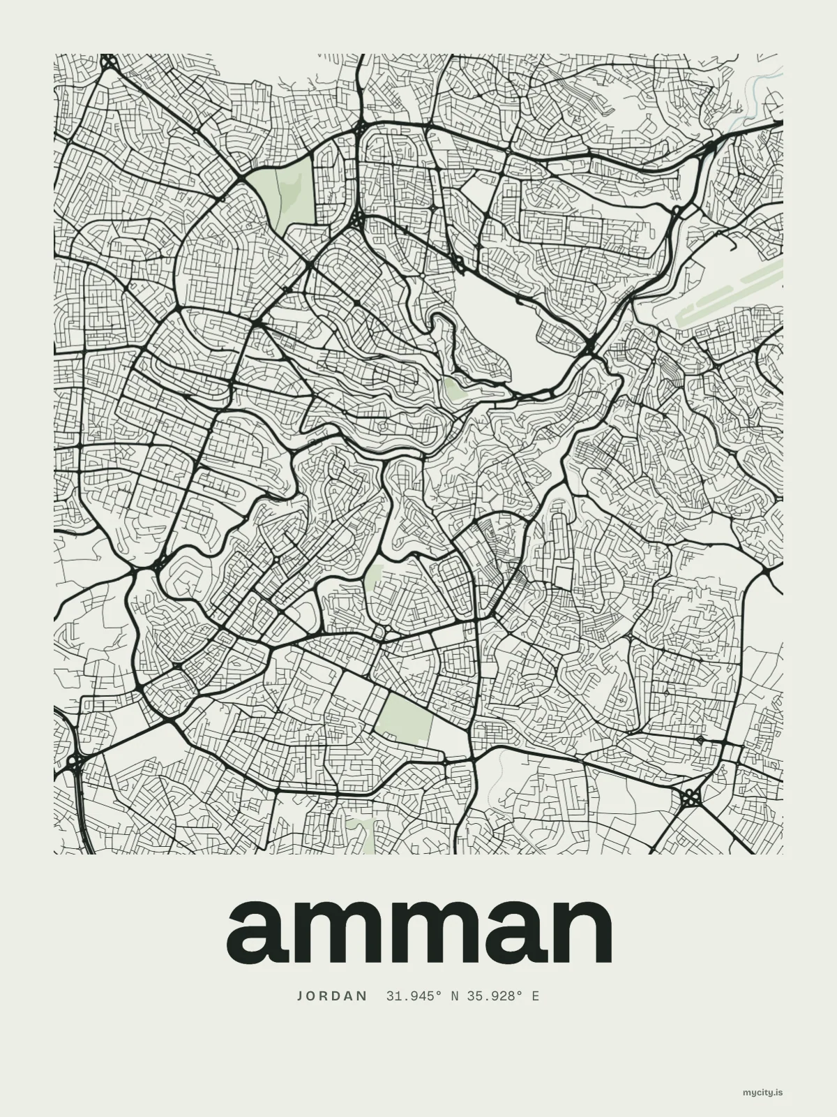 Amman map print