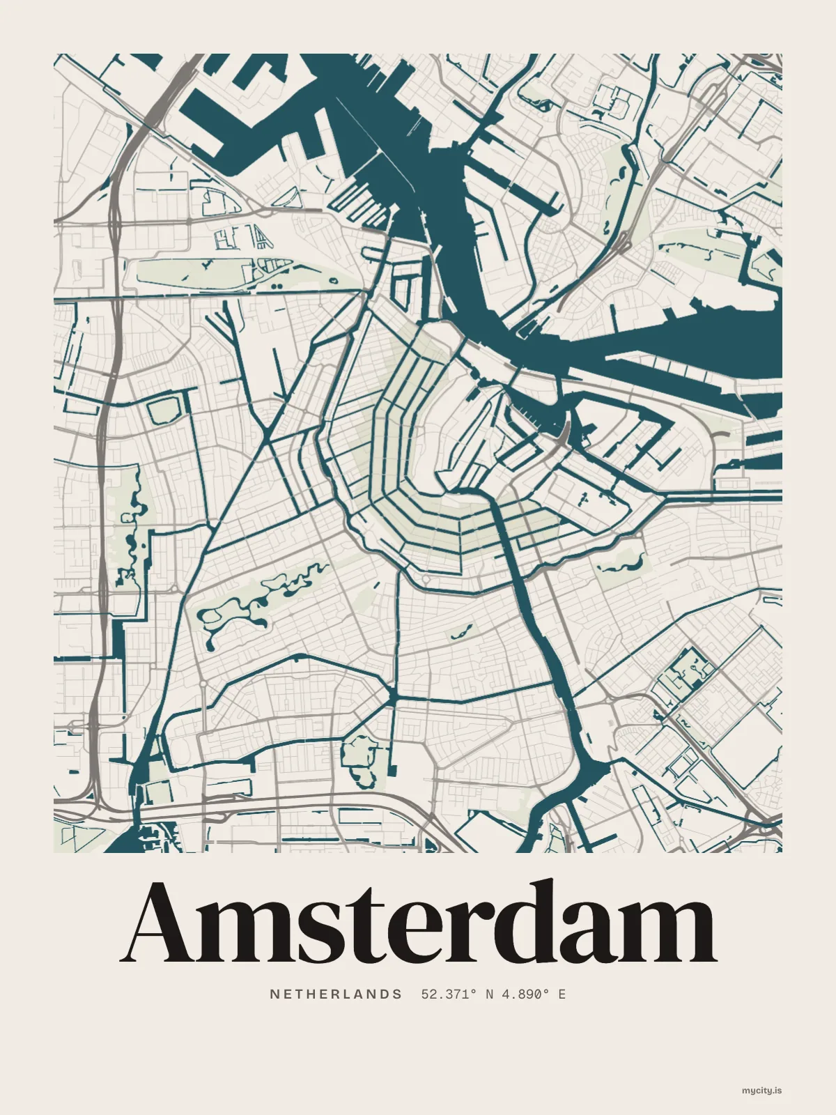 Amsterdam map print