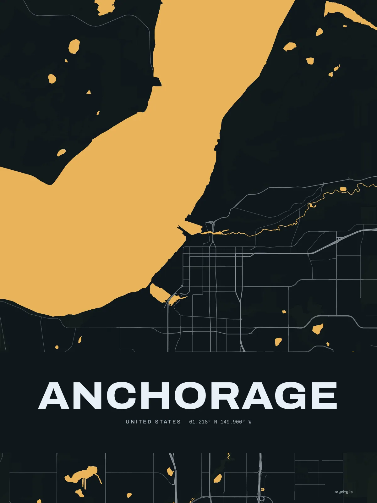 Anchorage, Waterline map
