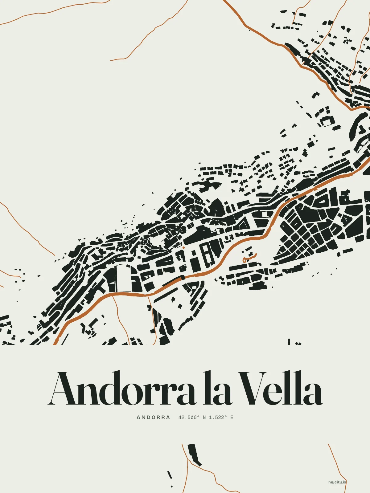 Andorra la Vella, Figure Ground map