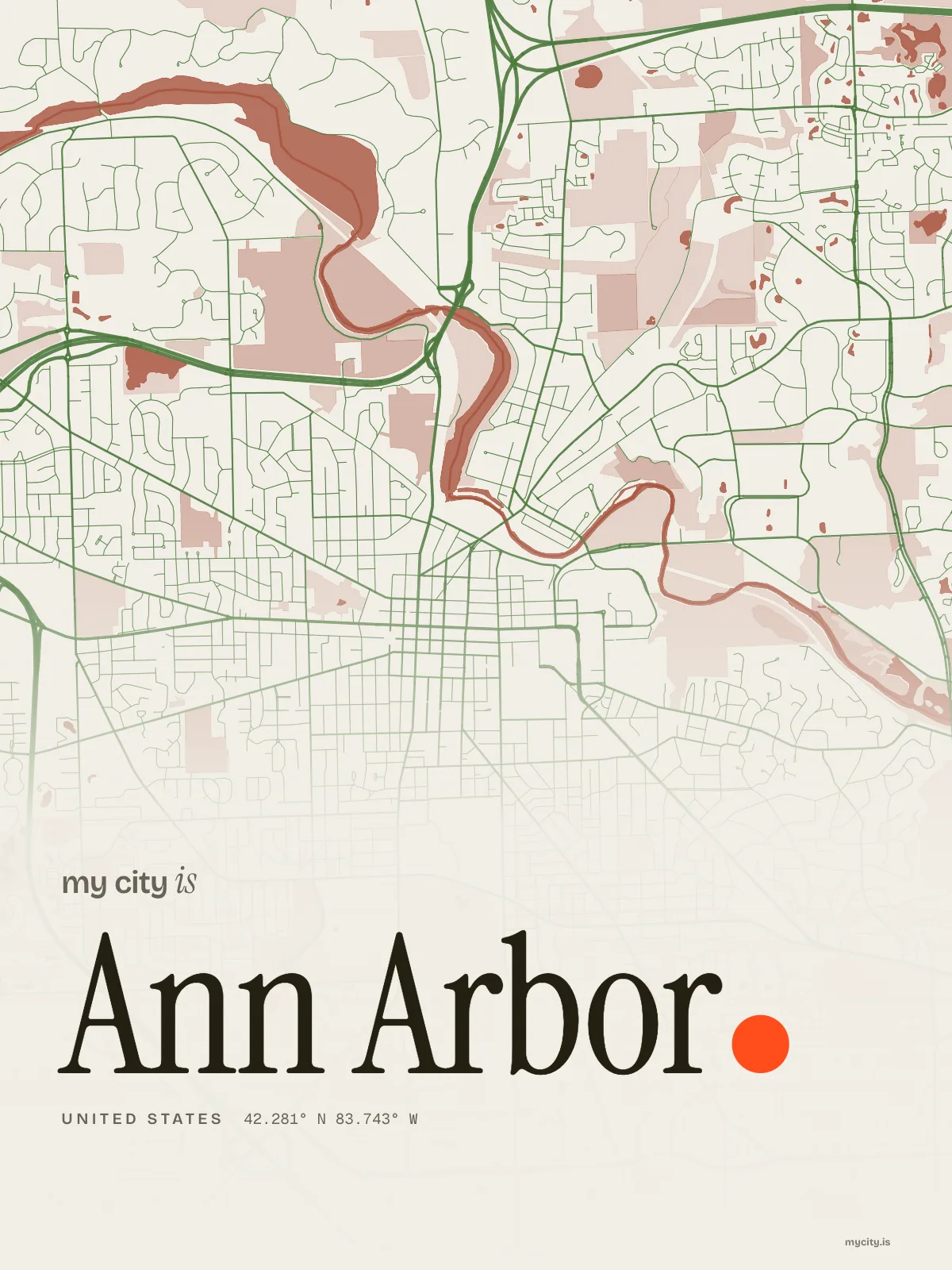 Ann Arbor, Riso map
