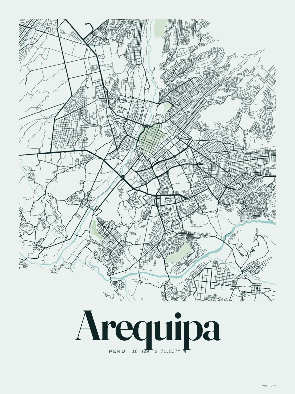 Arequipa map print