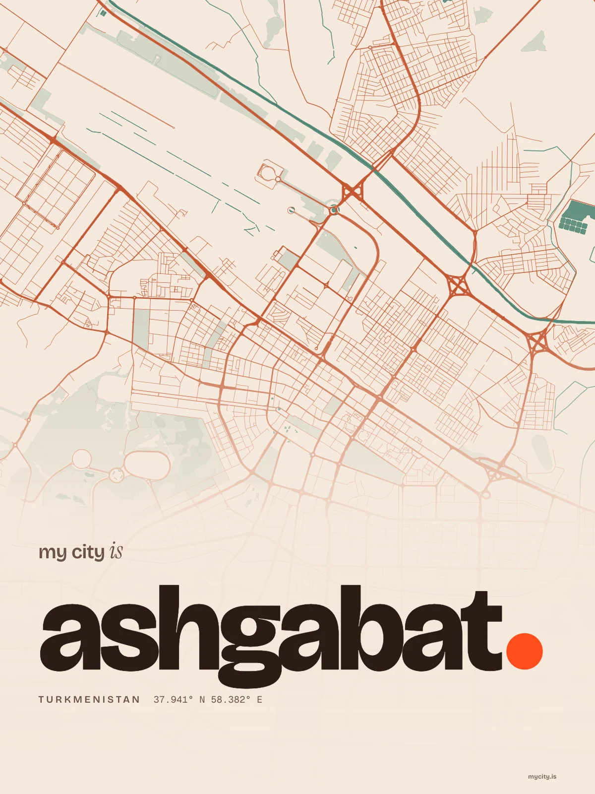 Ashgabat, Riso map