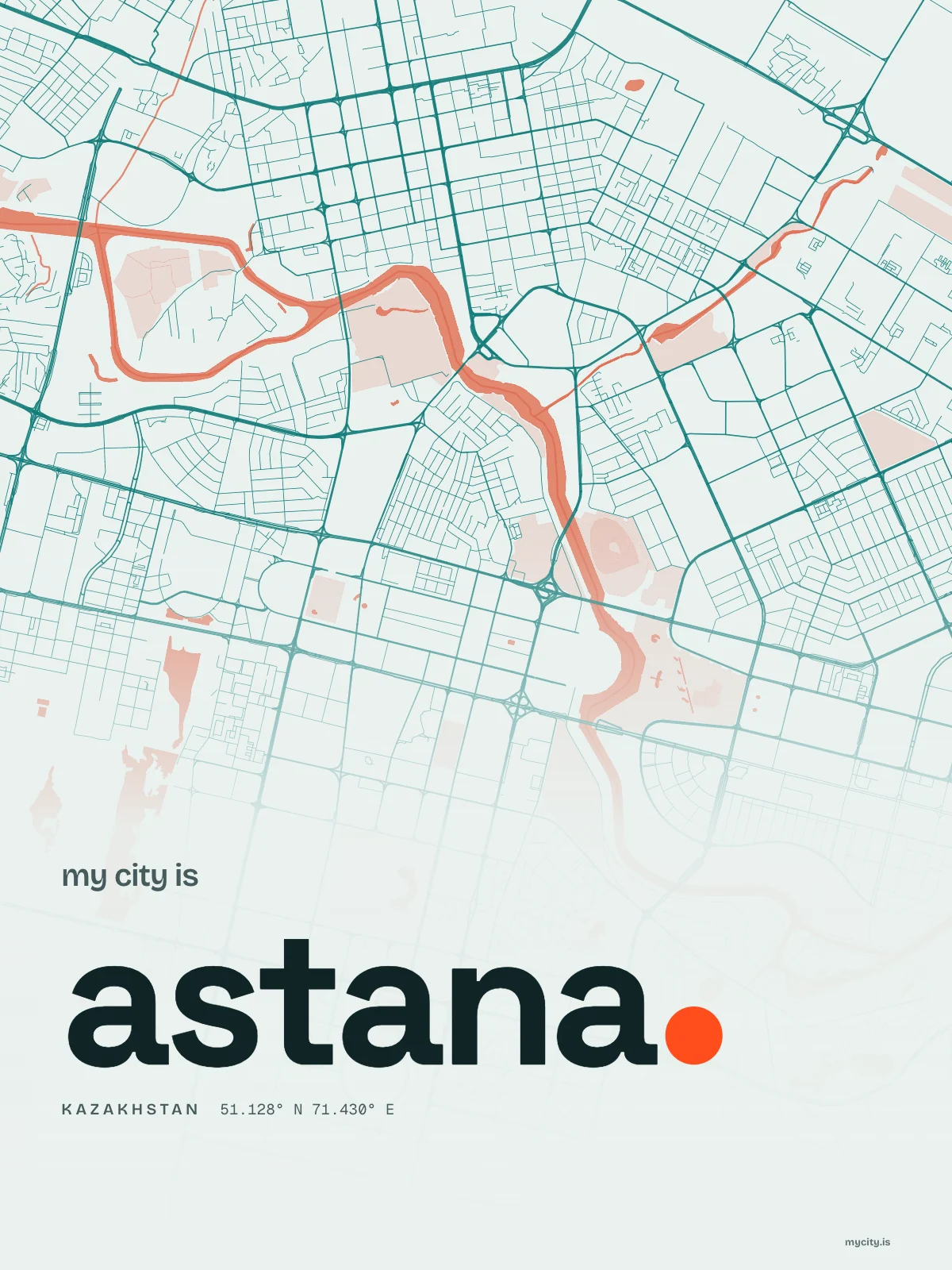 Astana, Riso map