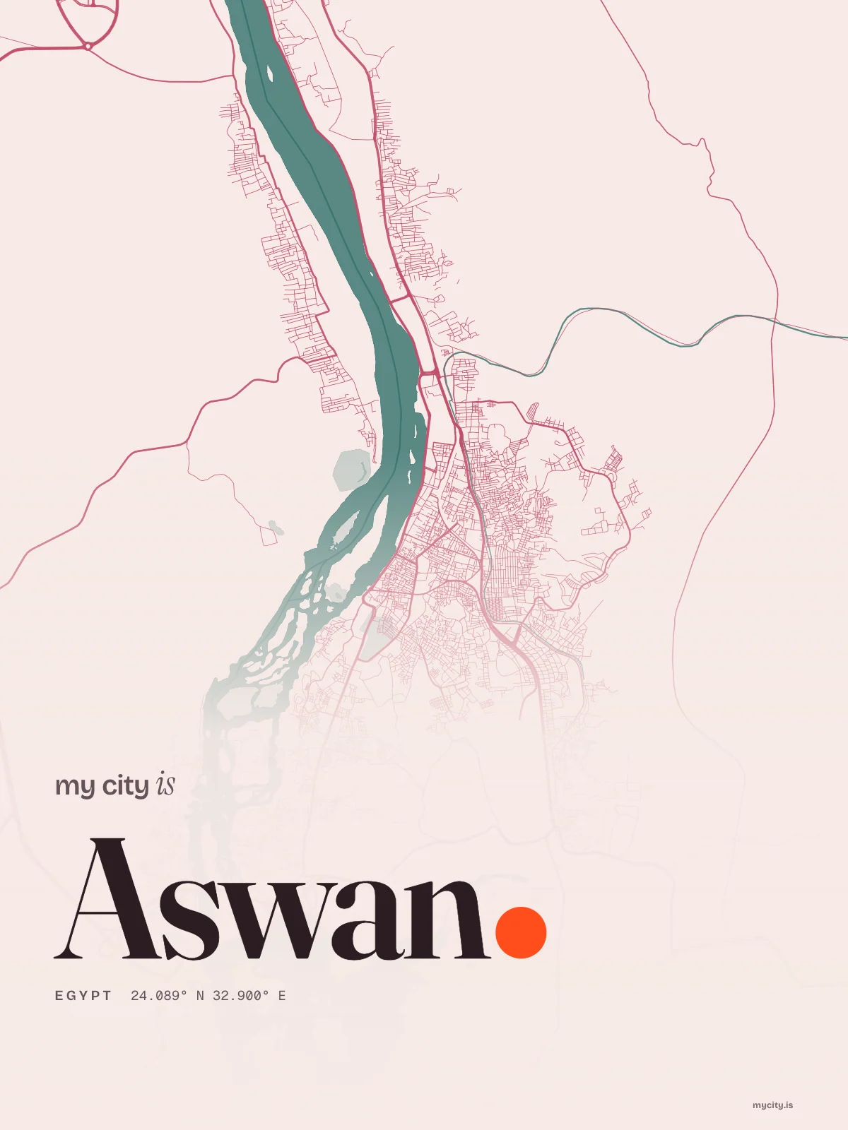 Aswan, Riso map