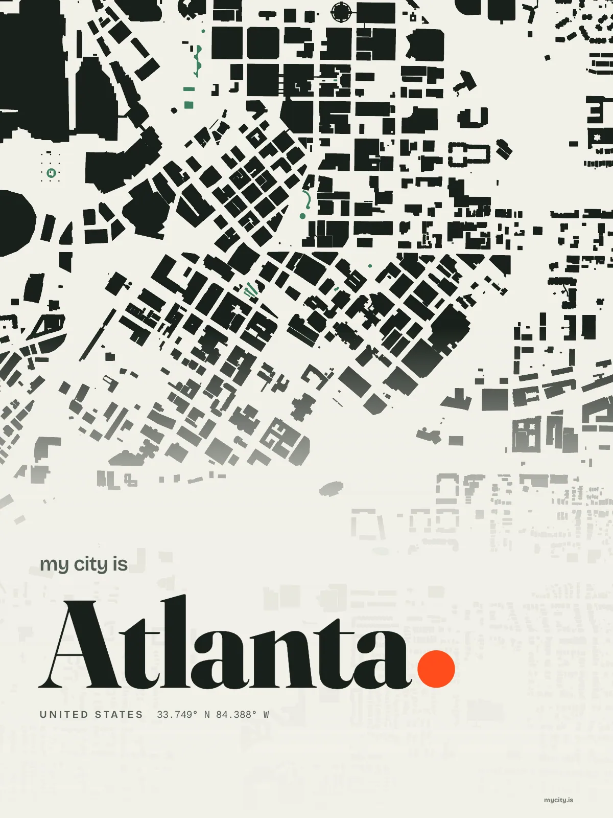 Atlanta, Figure Ground map