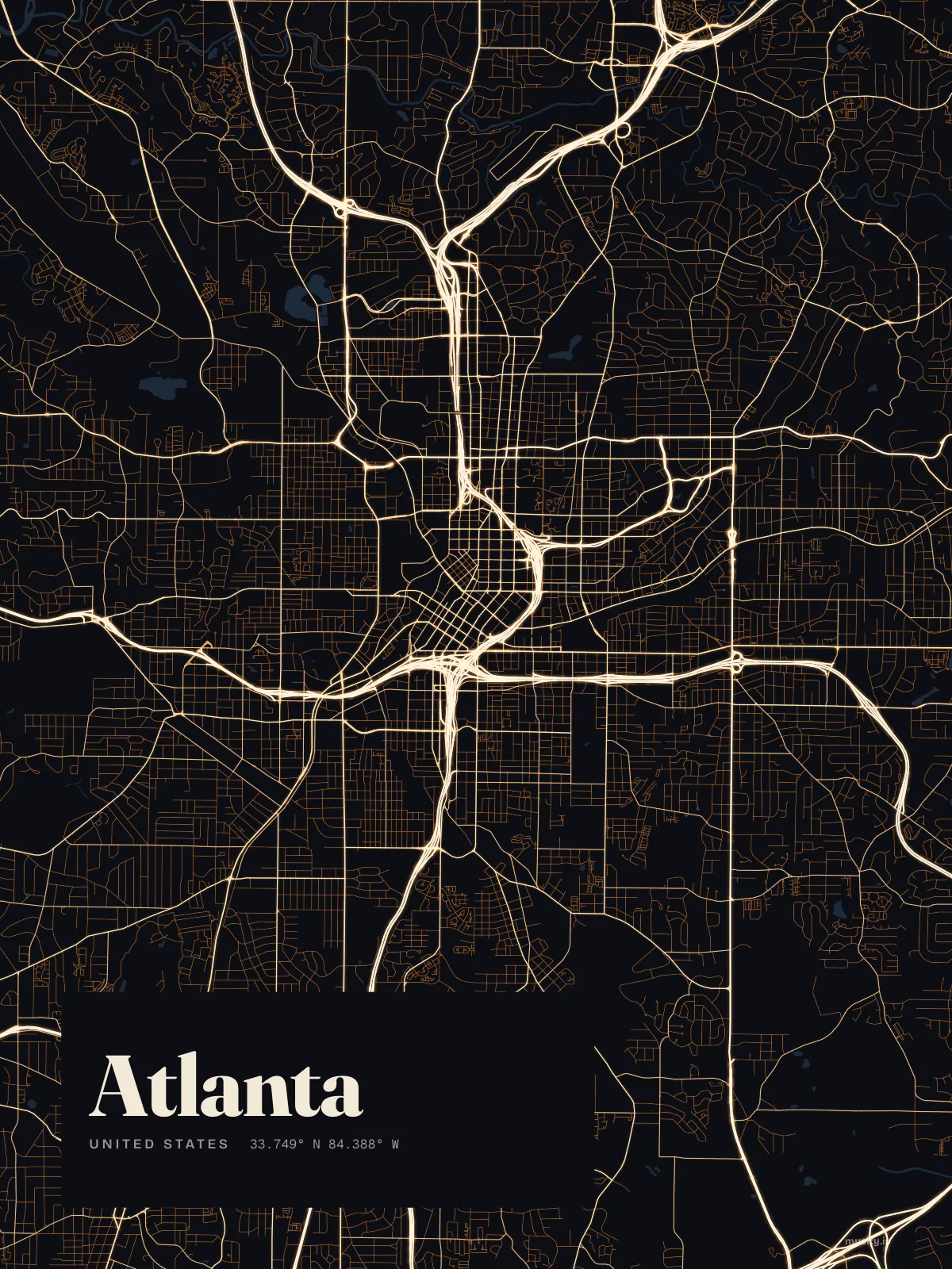 Atlanta, Night Shift map