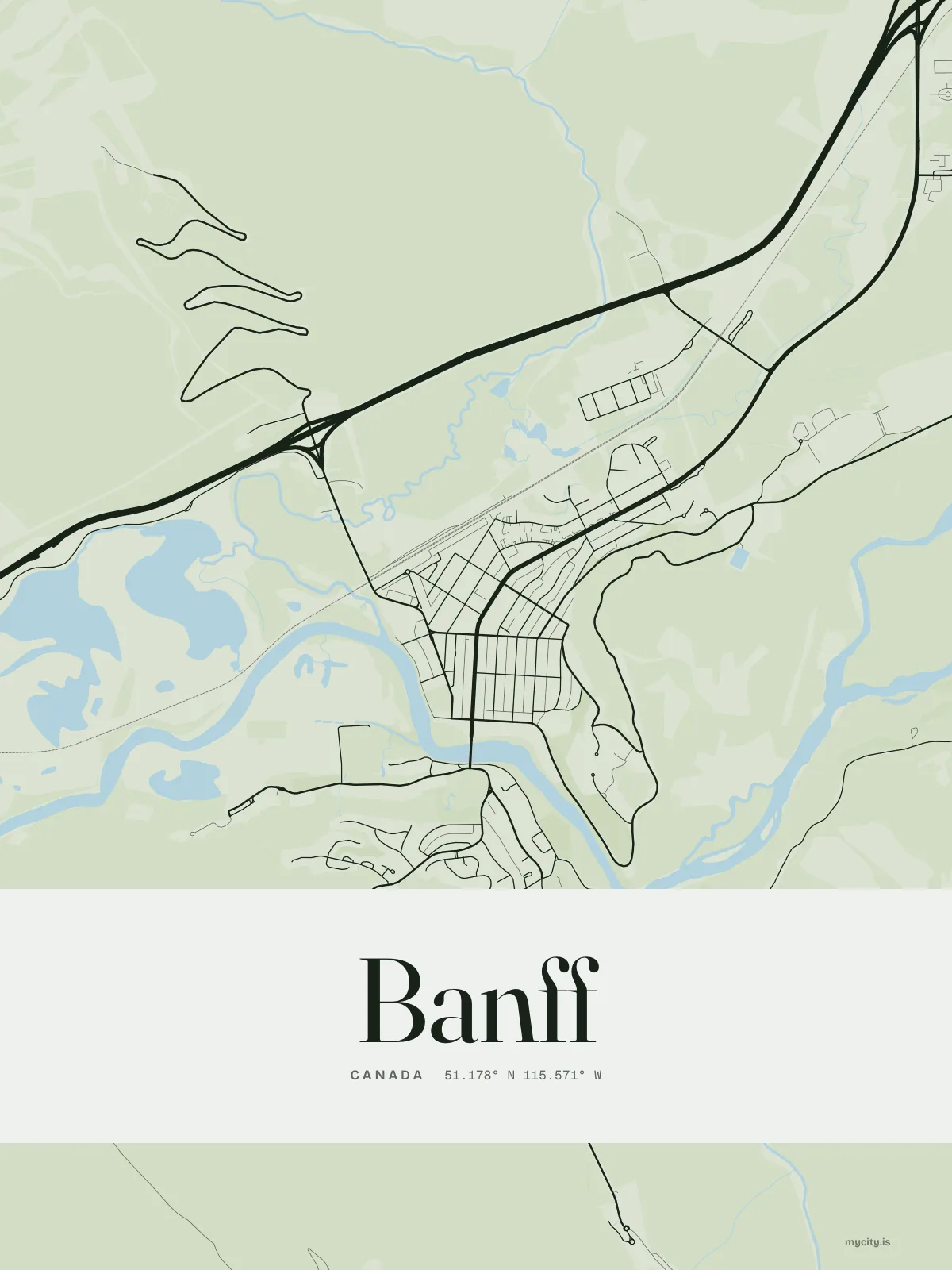 Banff map print