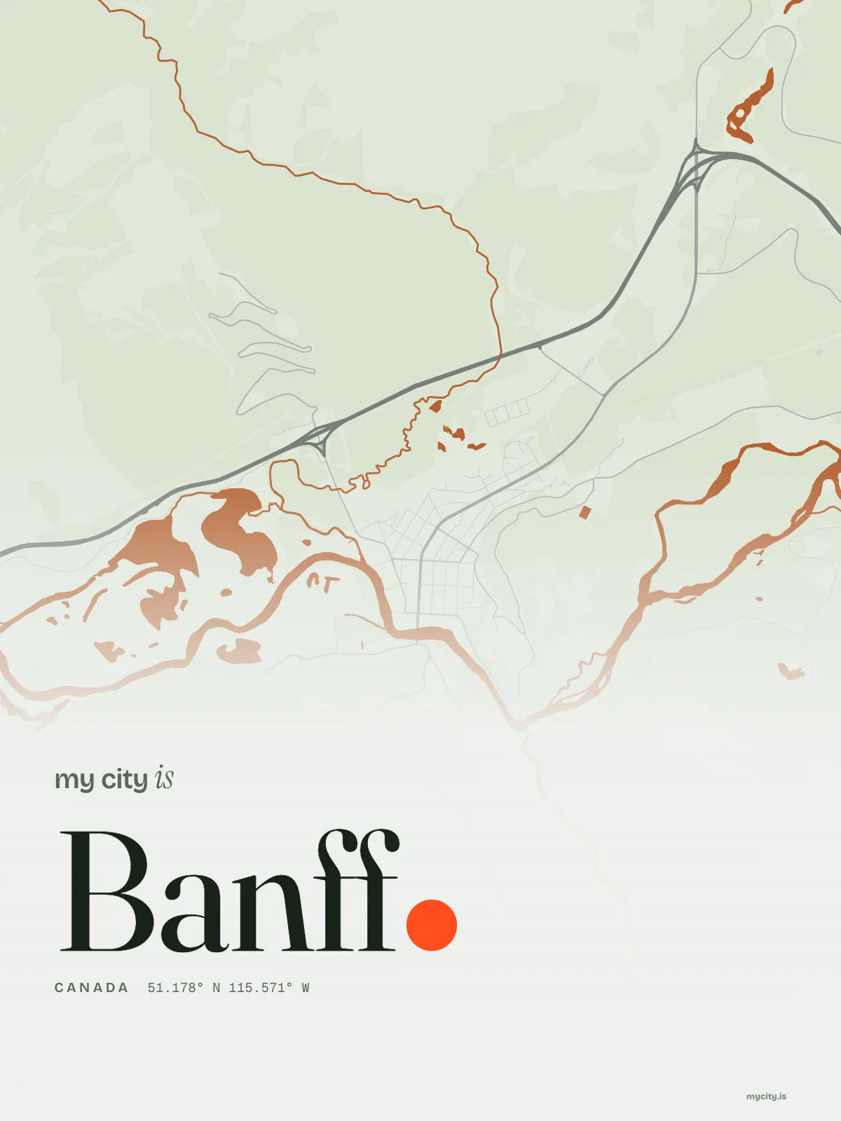 Banff, Waterline map
