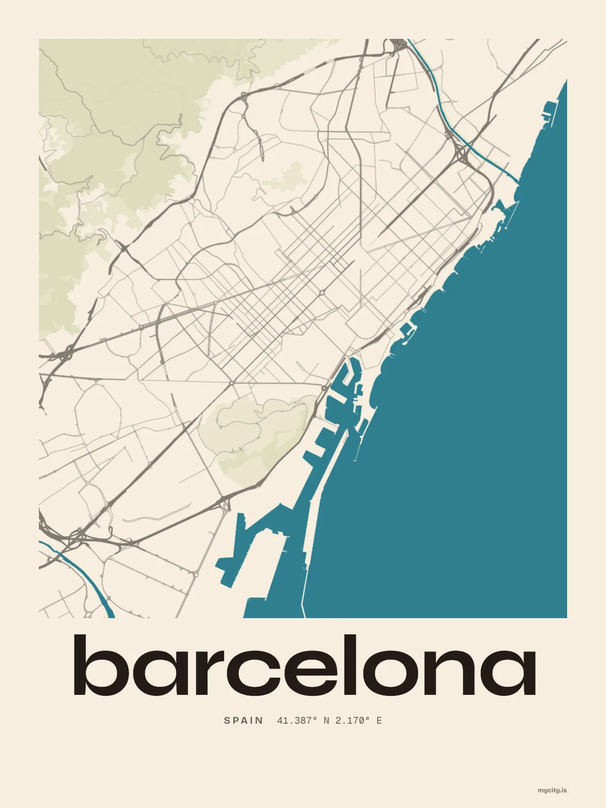Barcelona, Waterline map