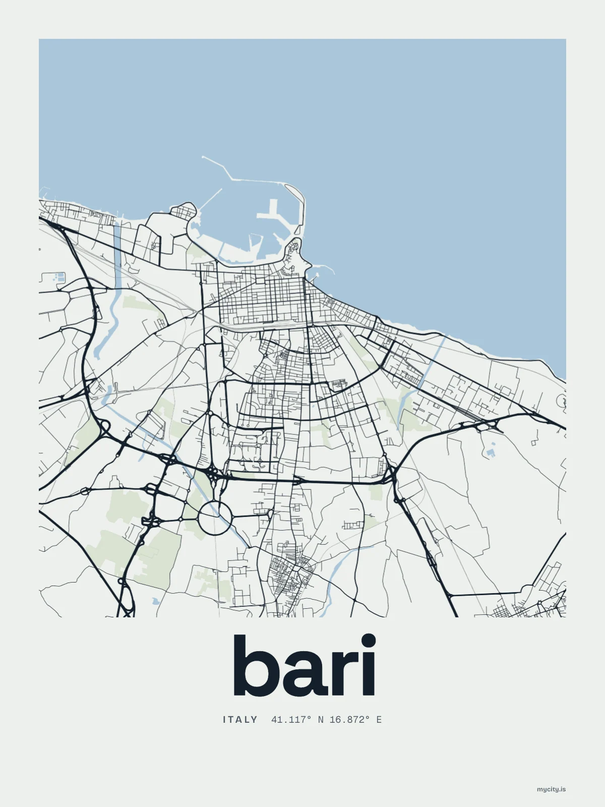 Bari map print