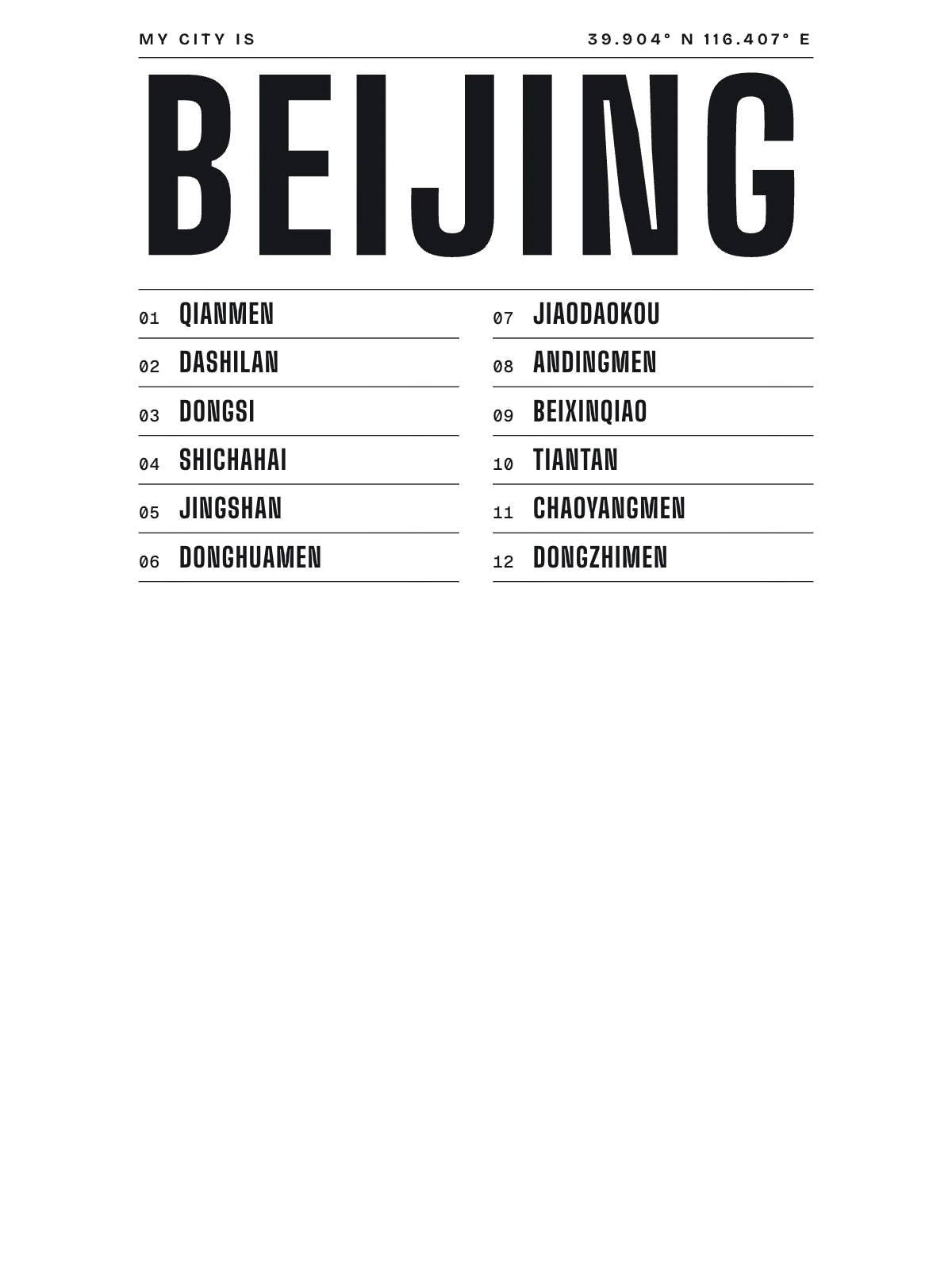 Beijing, Index: Gazetteer
