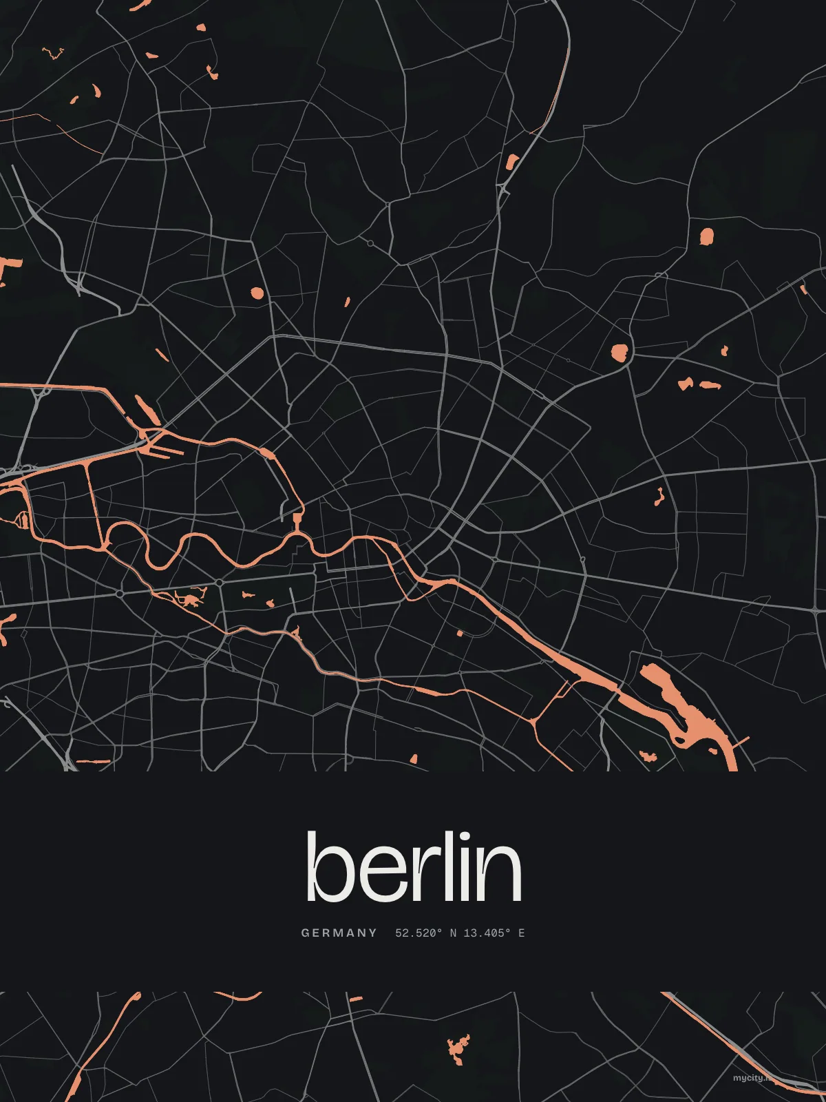 Berlin, Waterline map