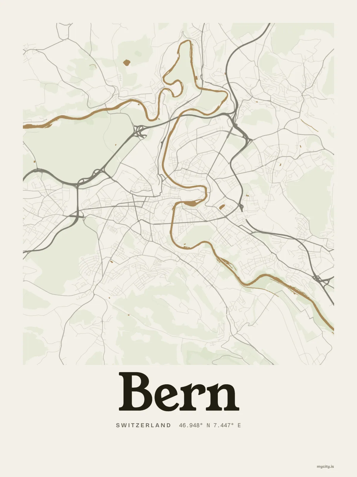 Bern map print