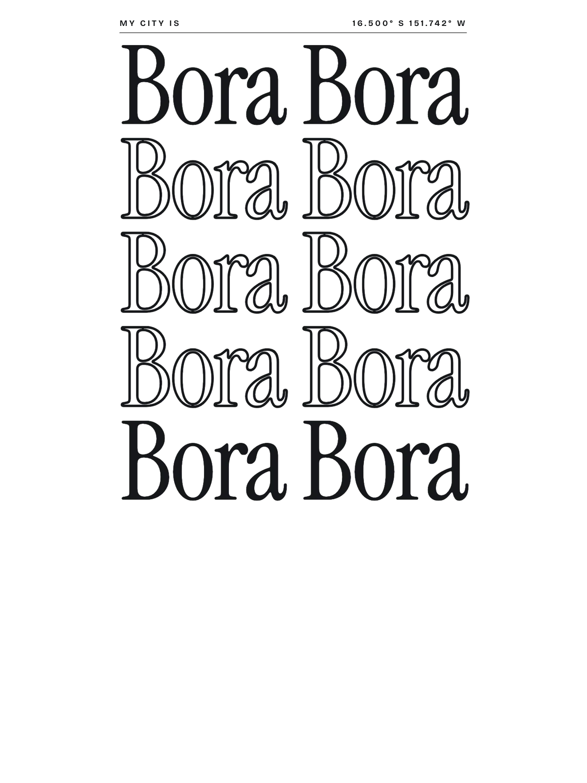 Bora Bora, Index: Stack