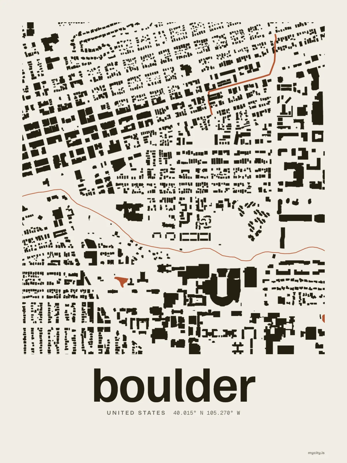 Boulder map print