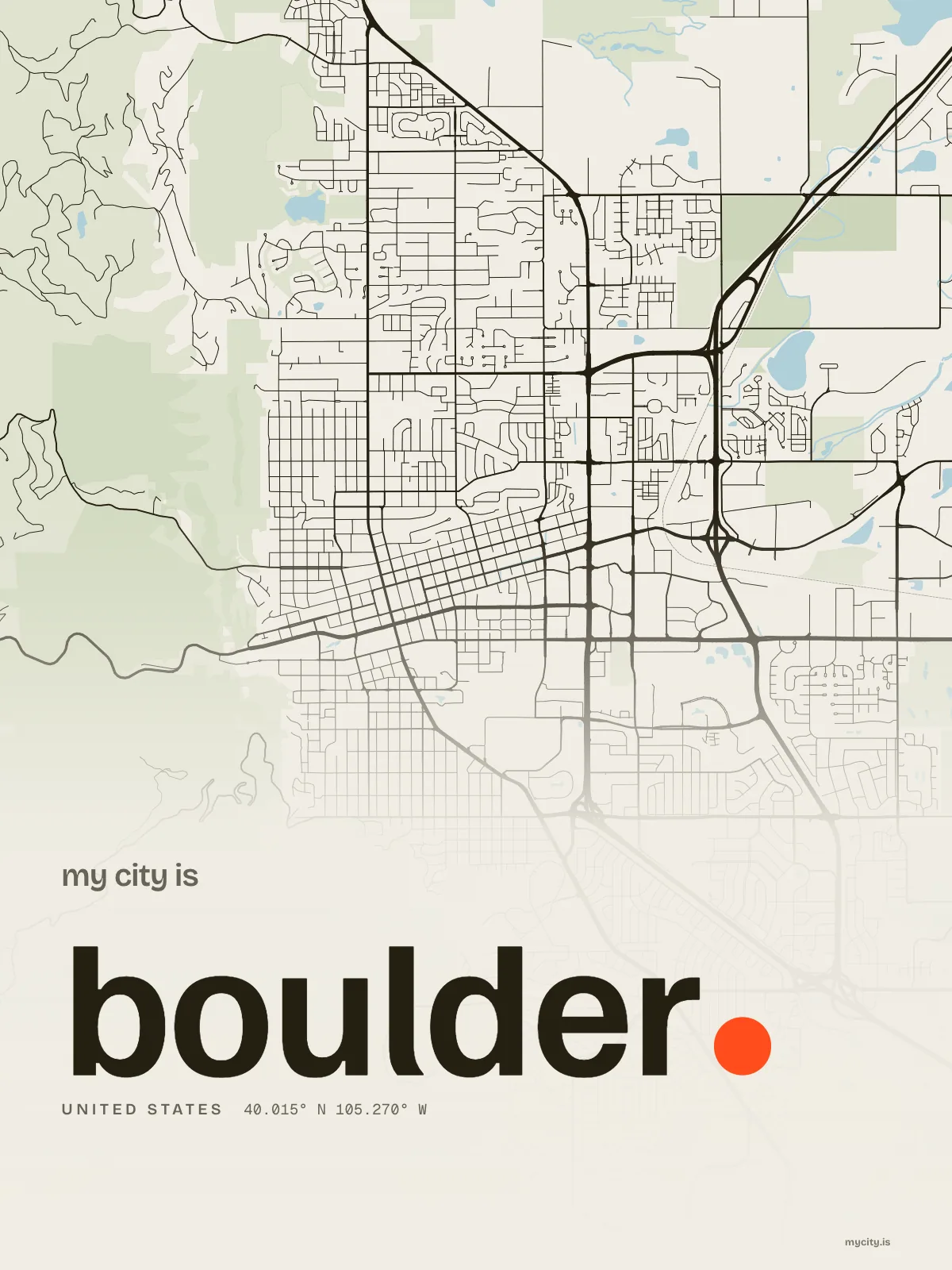 Boulder, Ink map