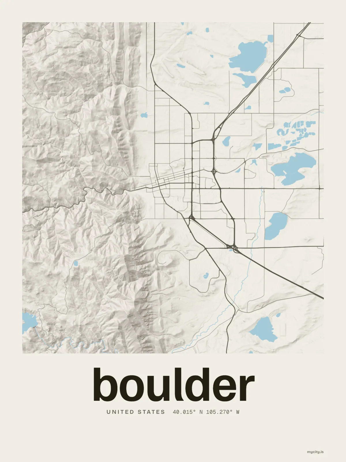 Boulder map print