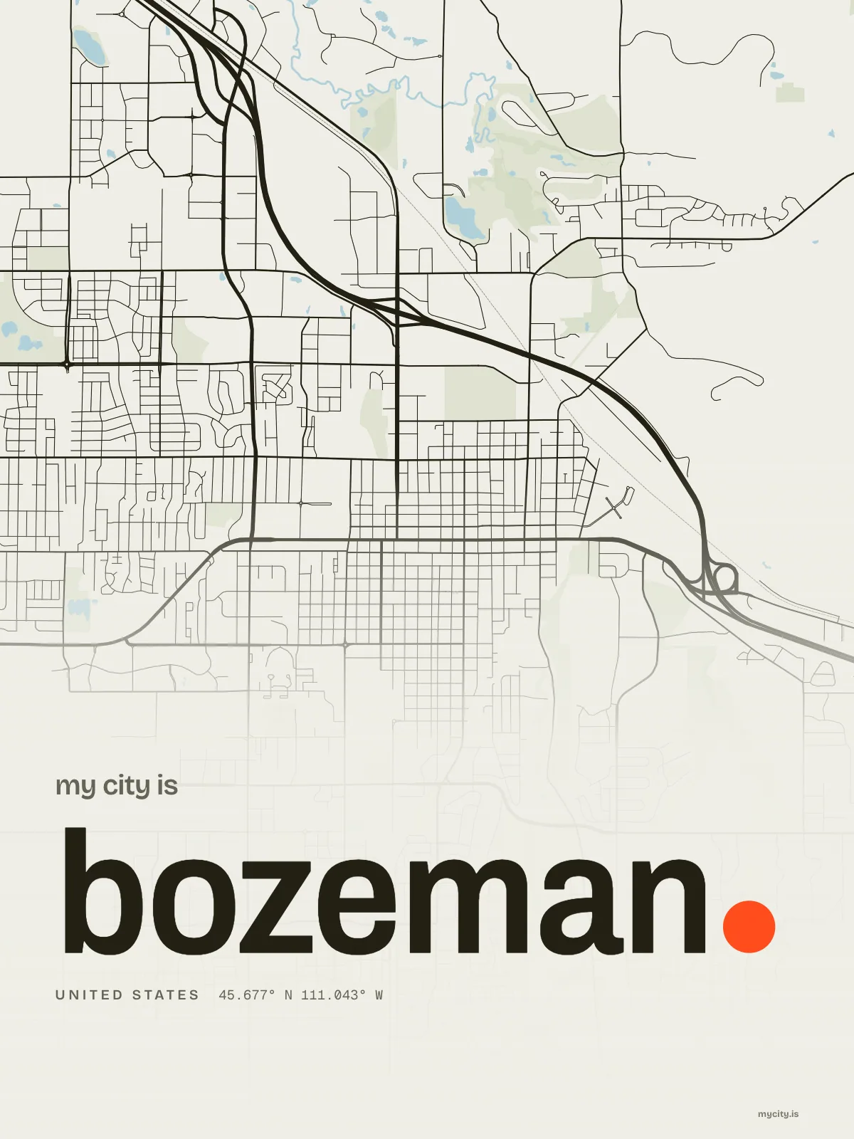 Bozeman, Ink map