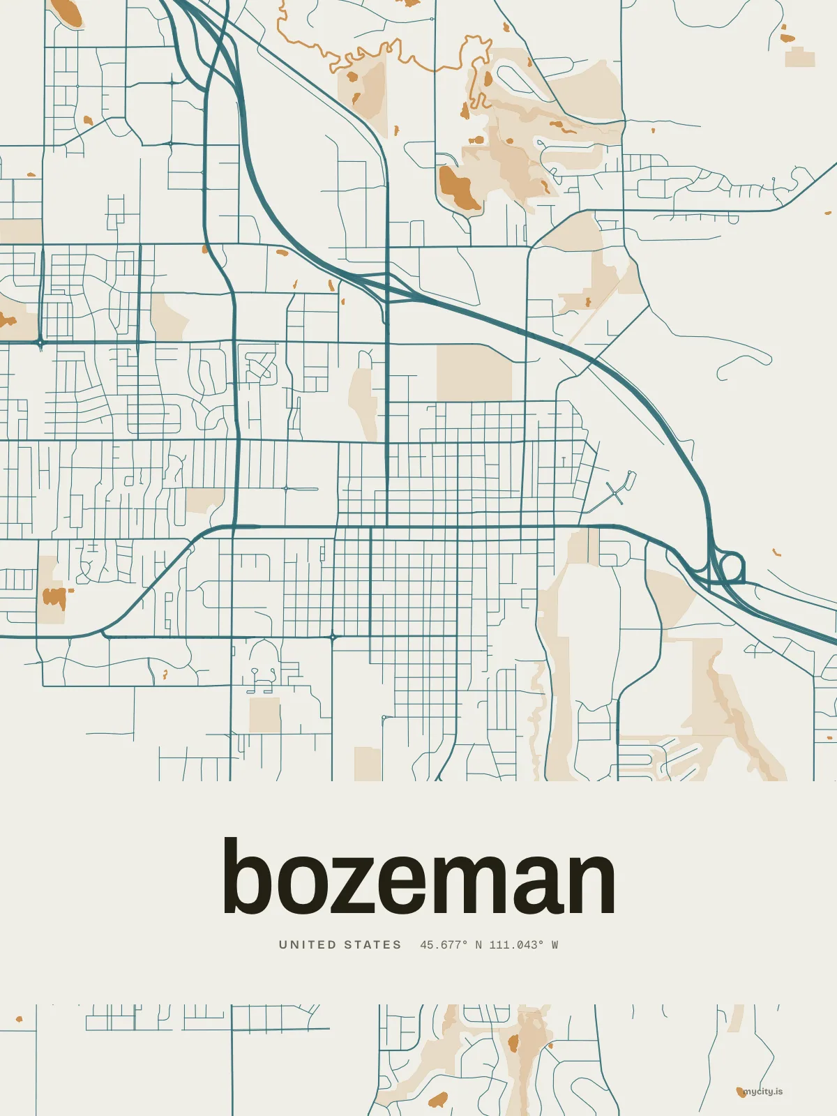 Bozeman, Riso map