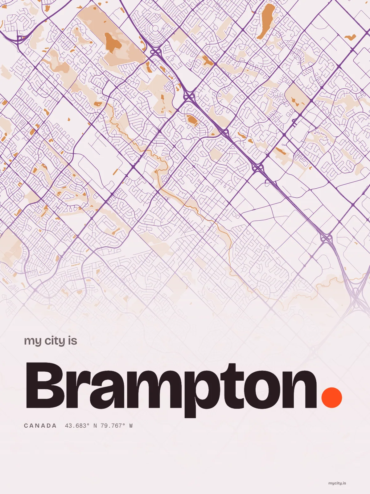 Brampton, Riso map