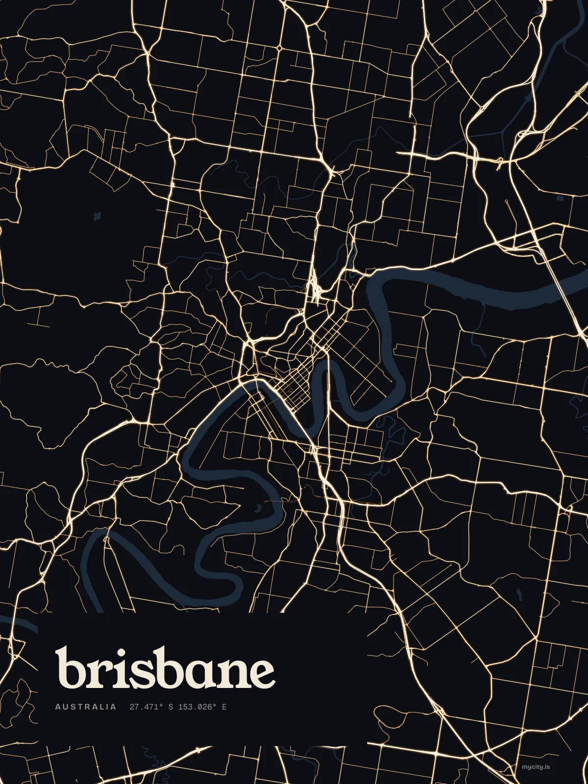 Brisbane map print