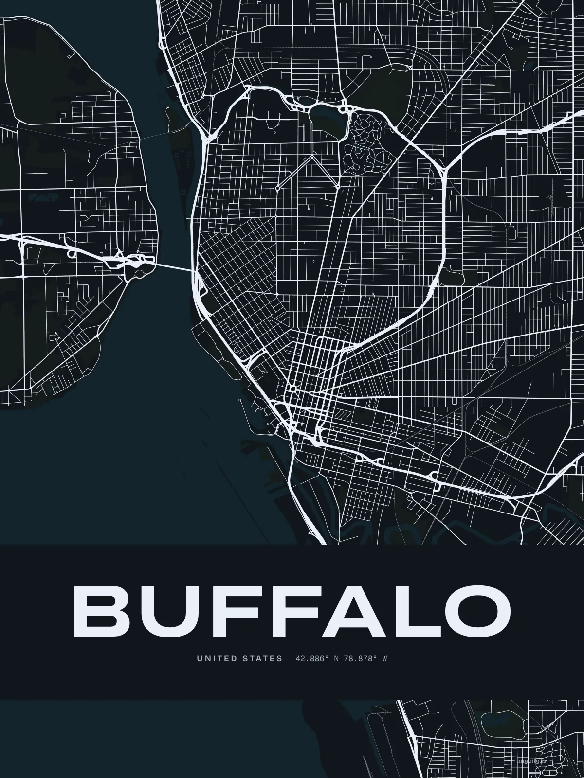 Buffalo, Ink map