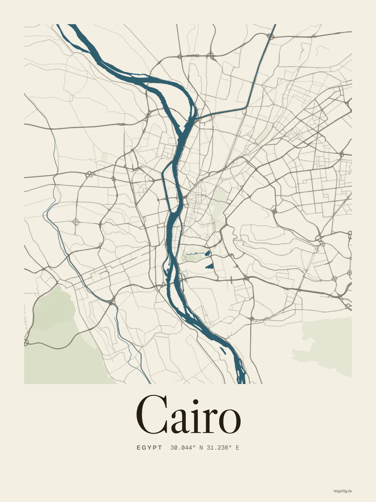 Cairo map print