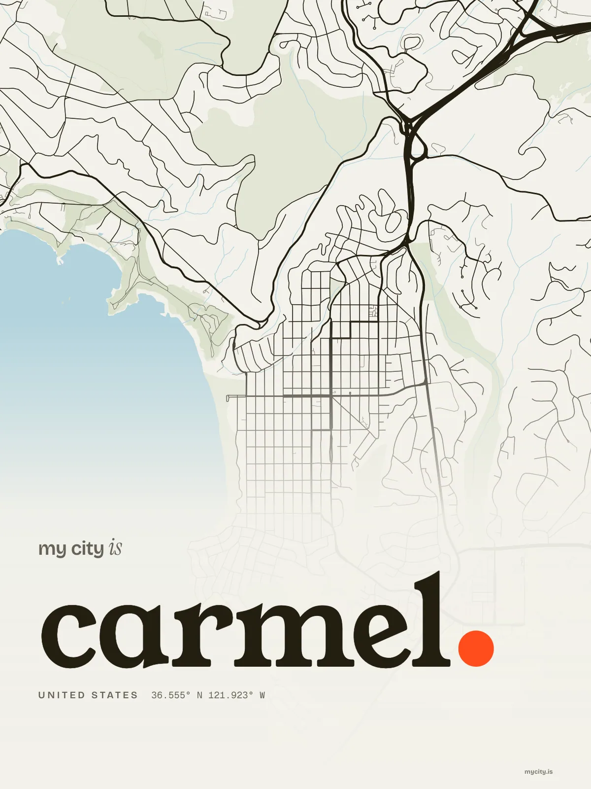 Carmel, Ink map