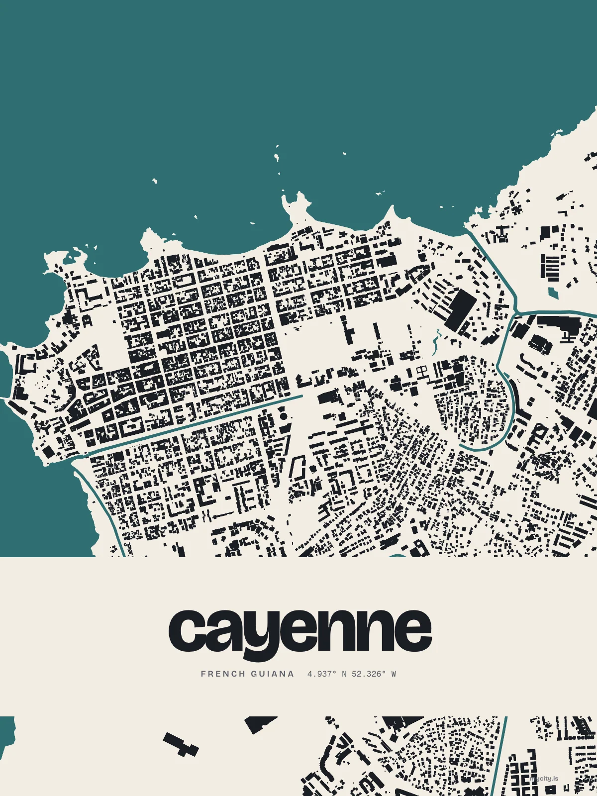 Cayenne, Figure Ground map