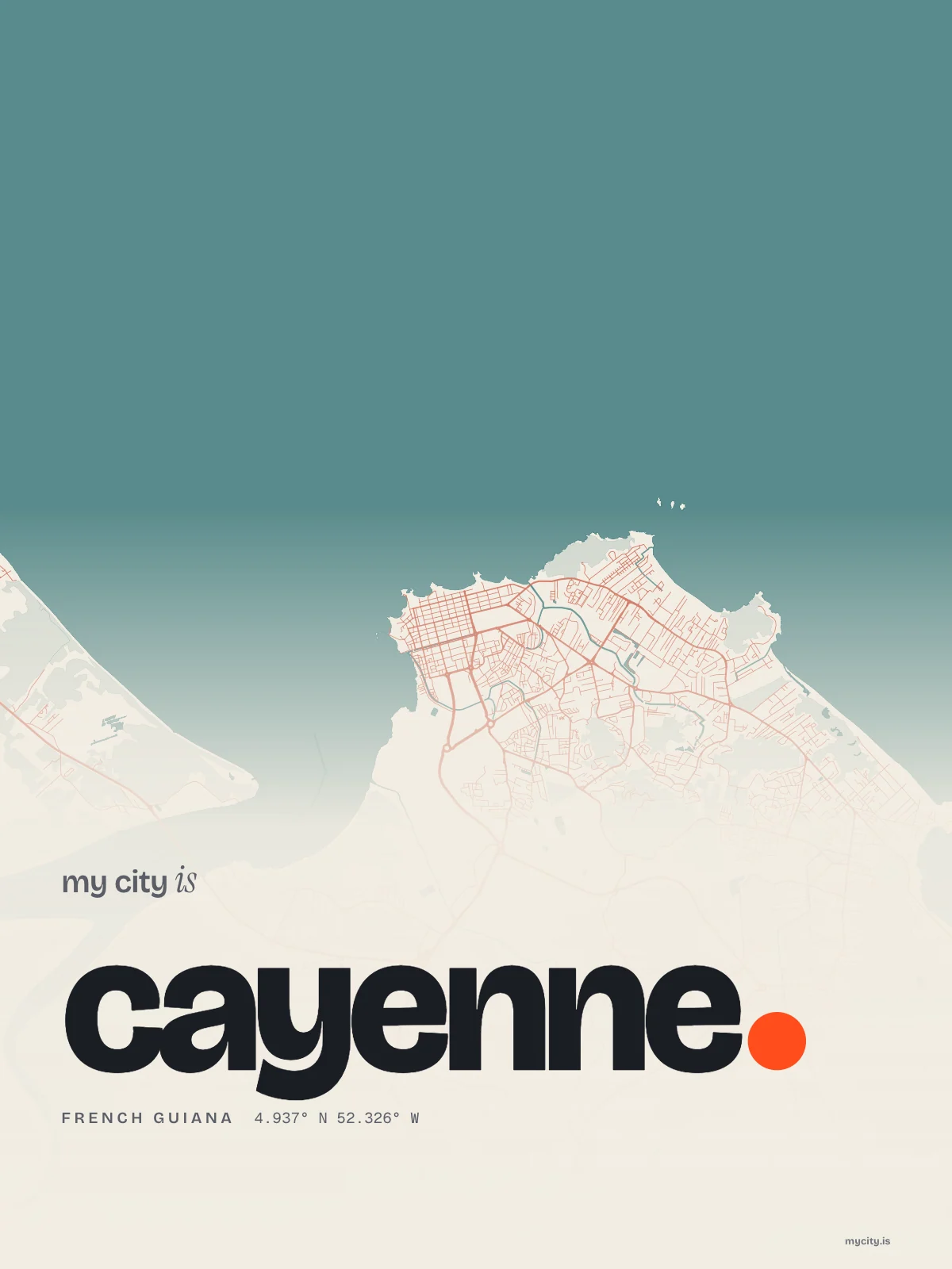 Cayenne, Riso map