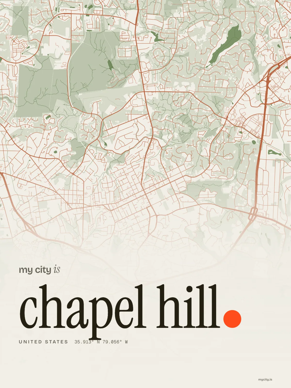 Chapel Hill, Riso map