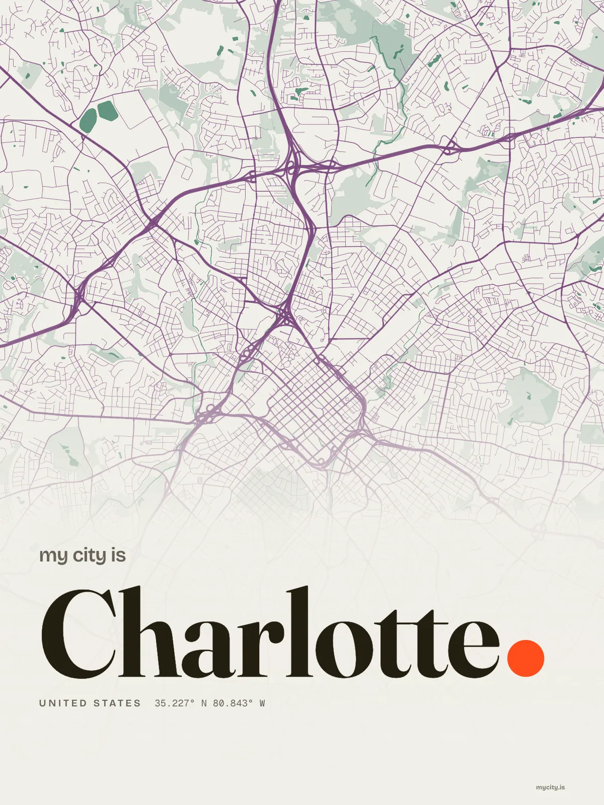 Charlotte, Riso map