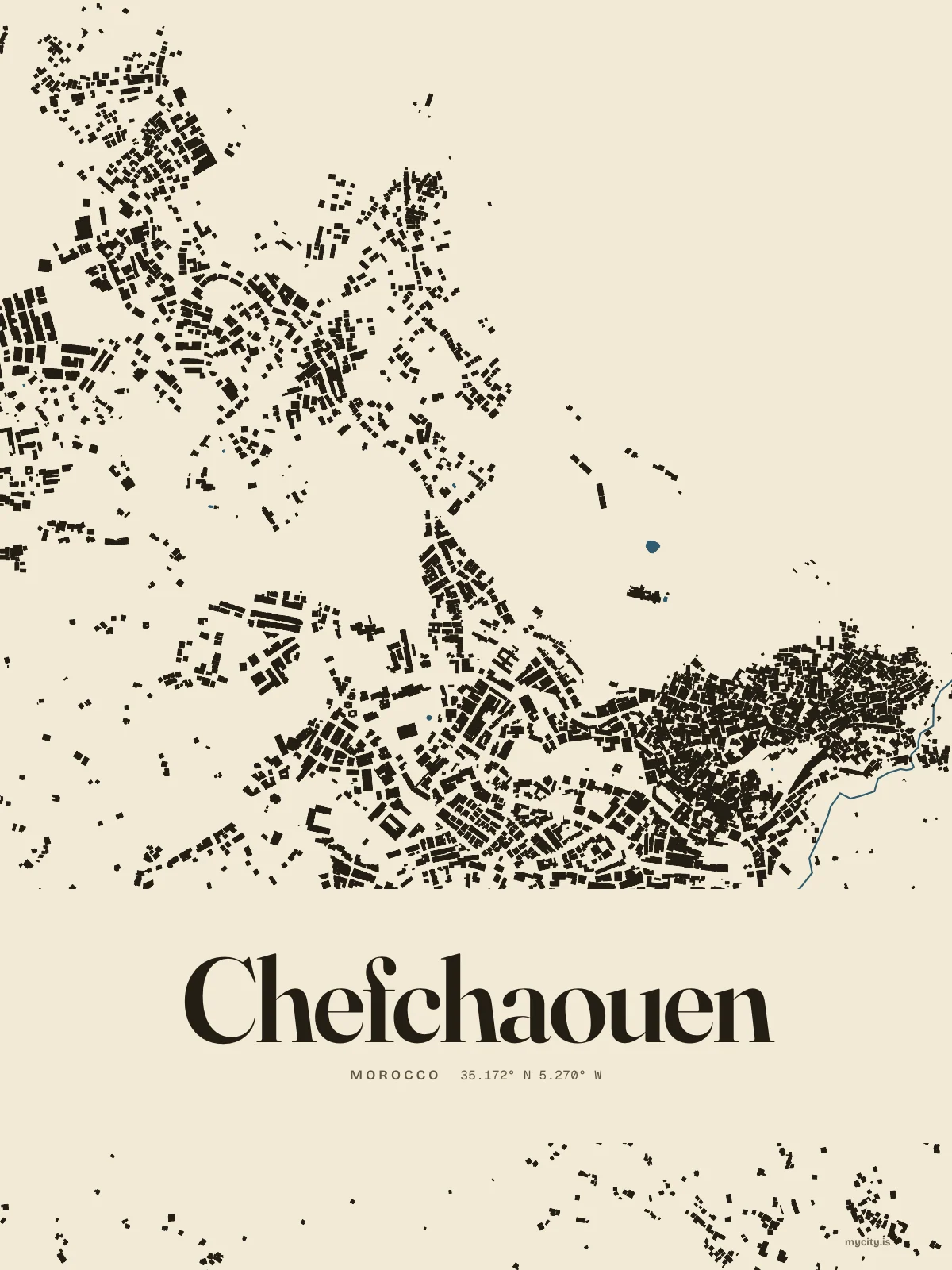 Chefchaouen, Figure Ground map