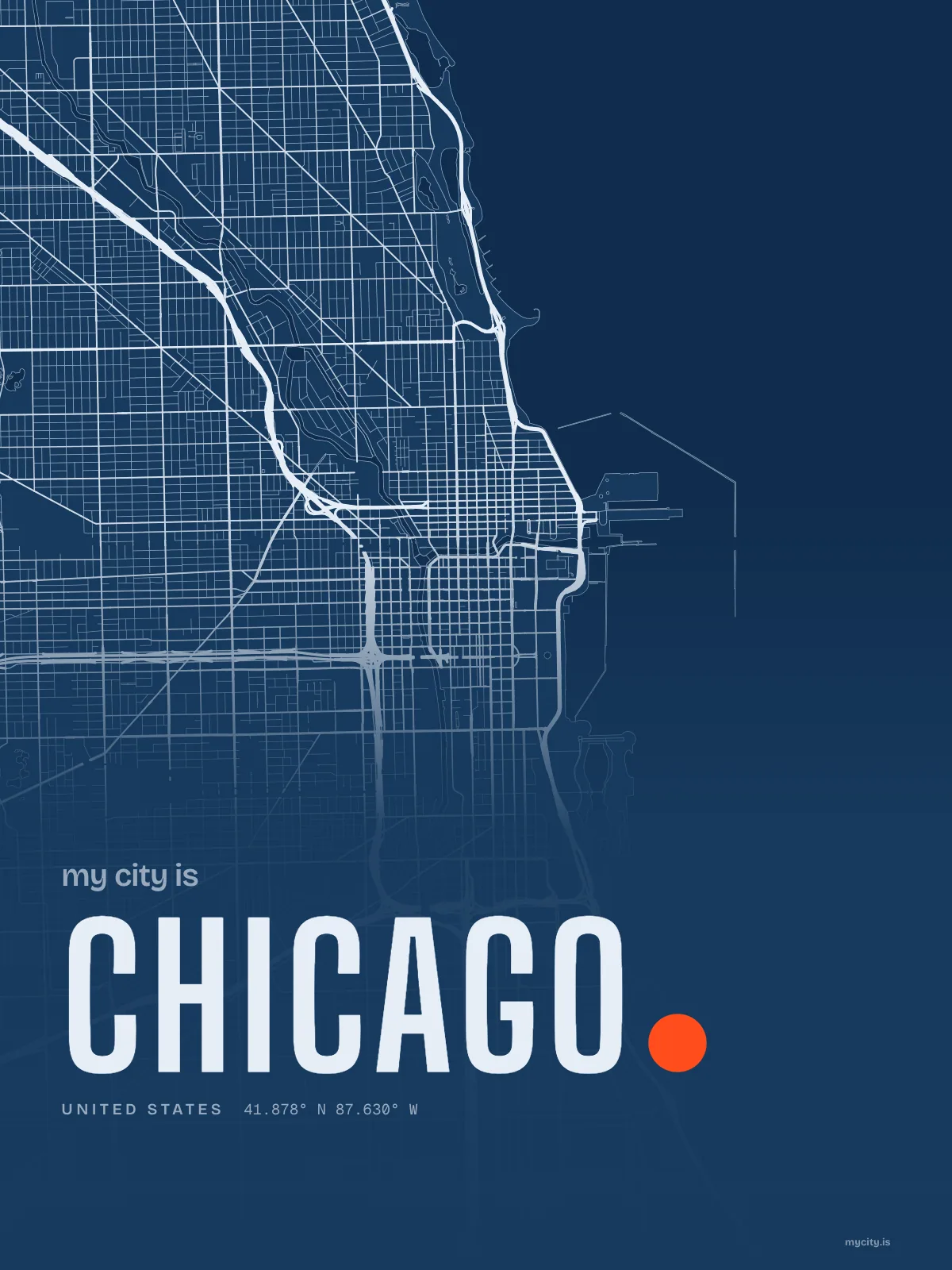Chicago map print