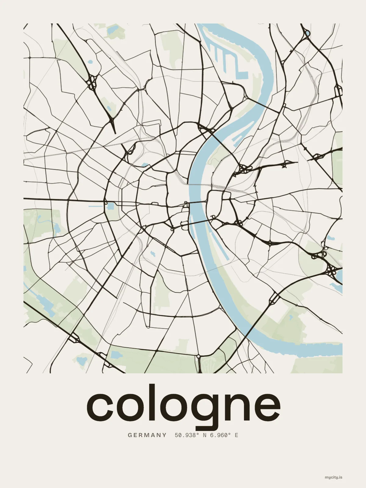 Cologne map print