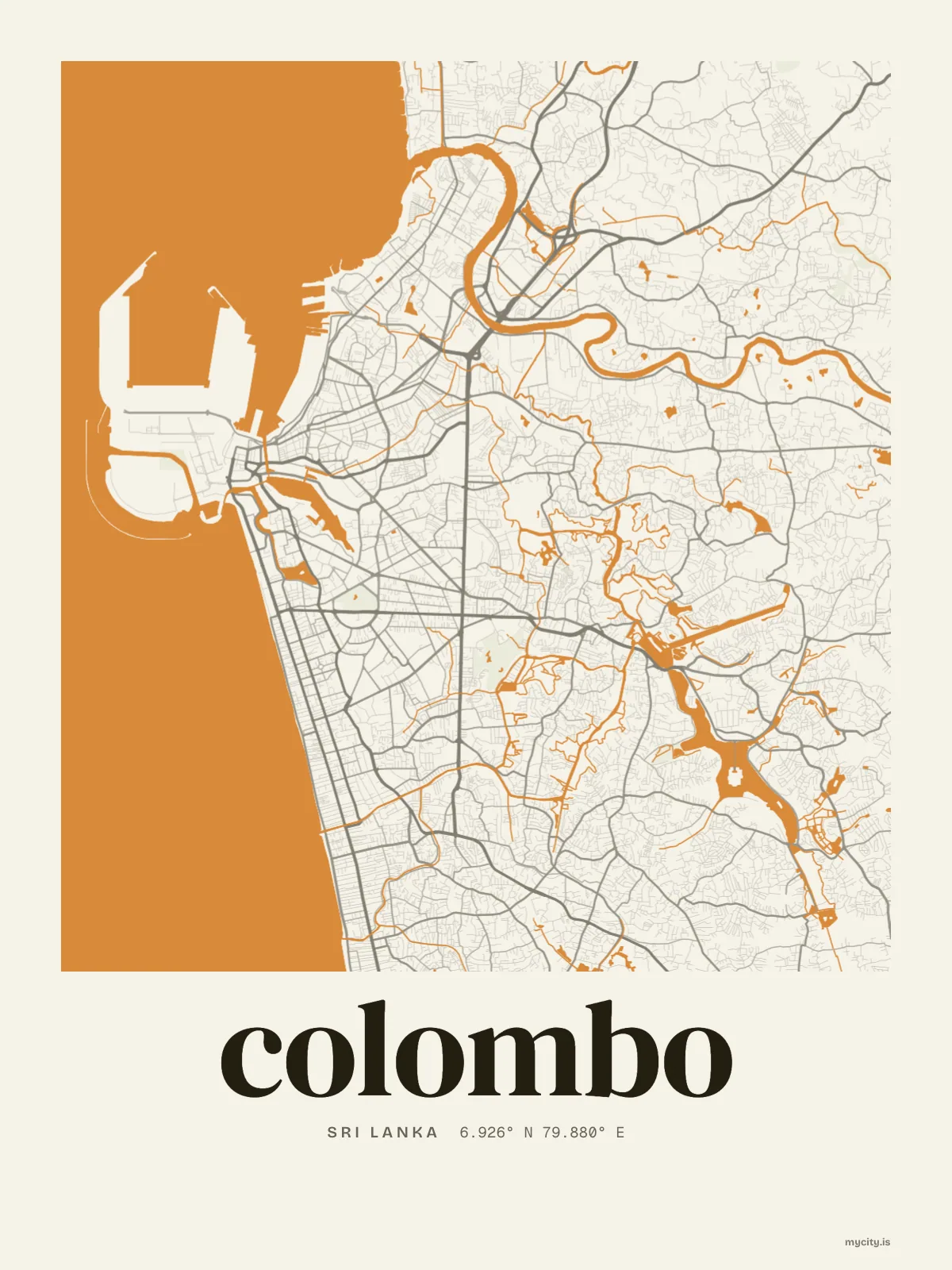Colombo map print