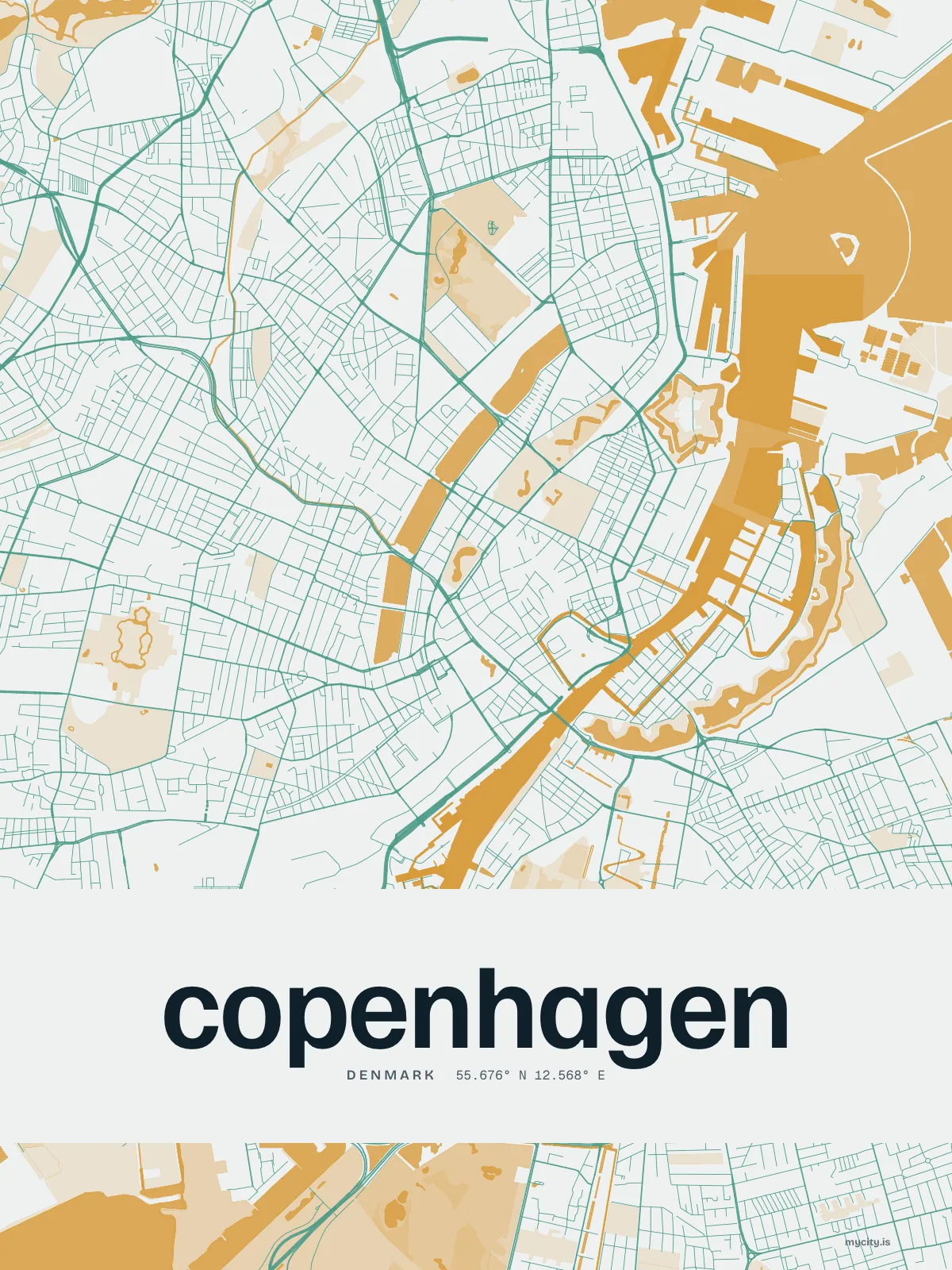Copenhagen map print