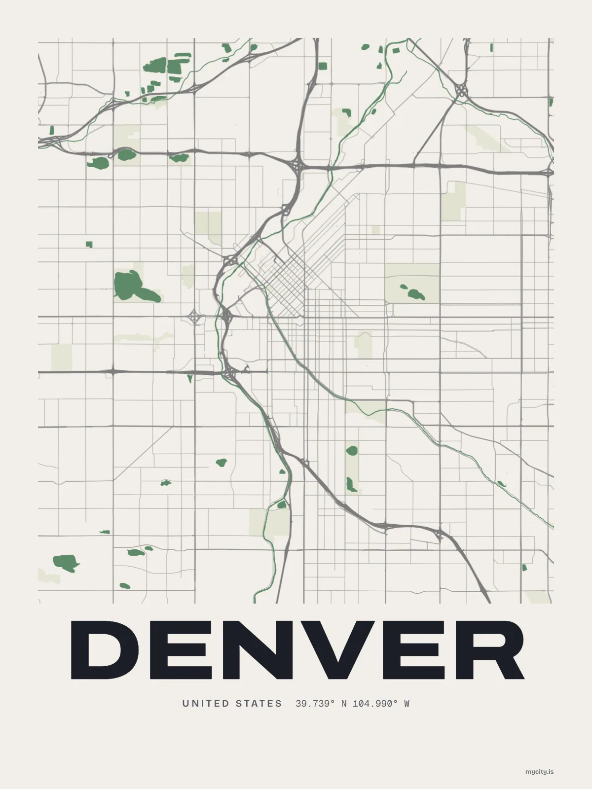 Denver, Waterline map