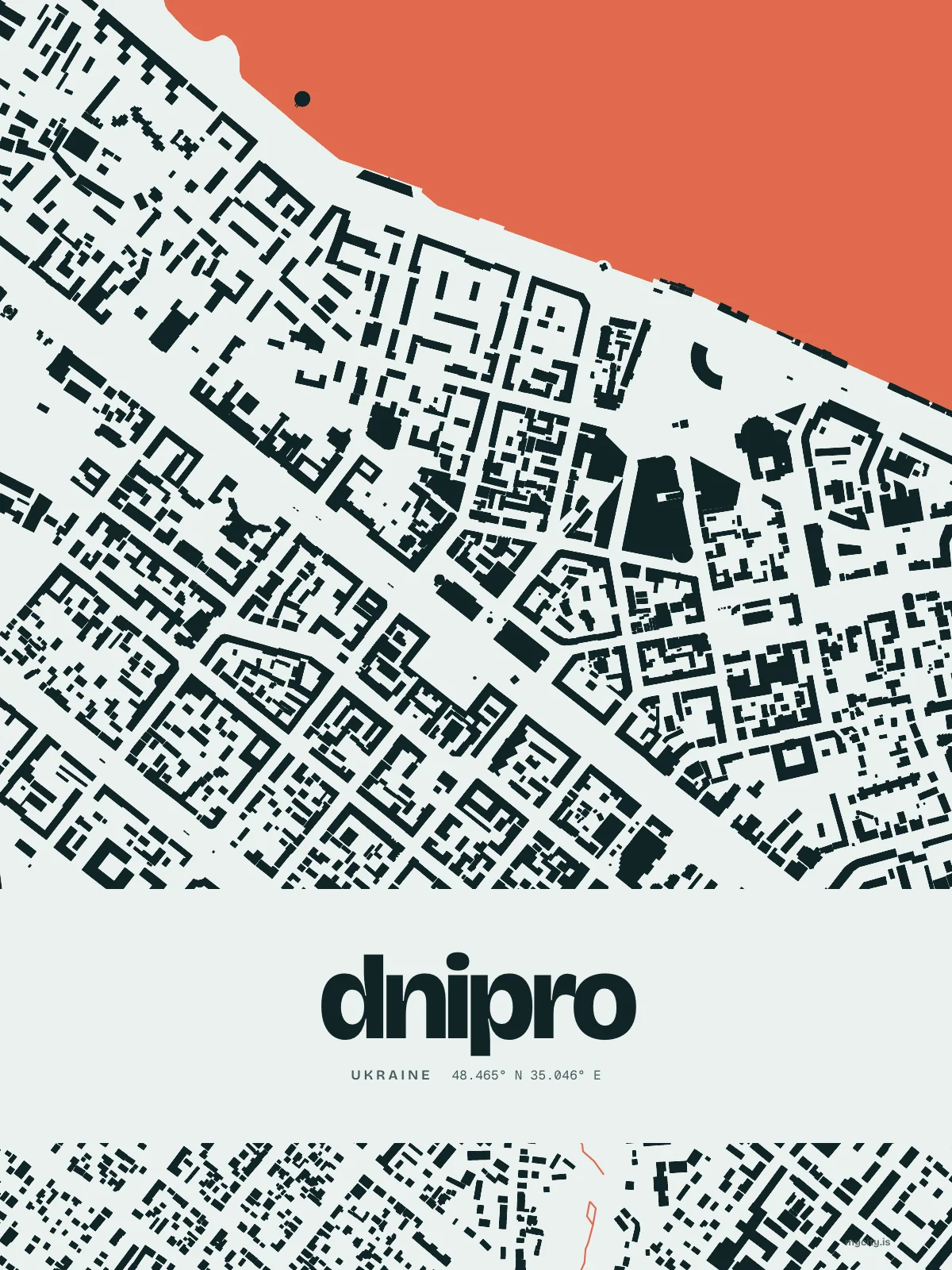 Dnipro, Figure Ground map
