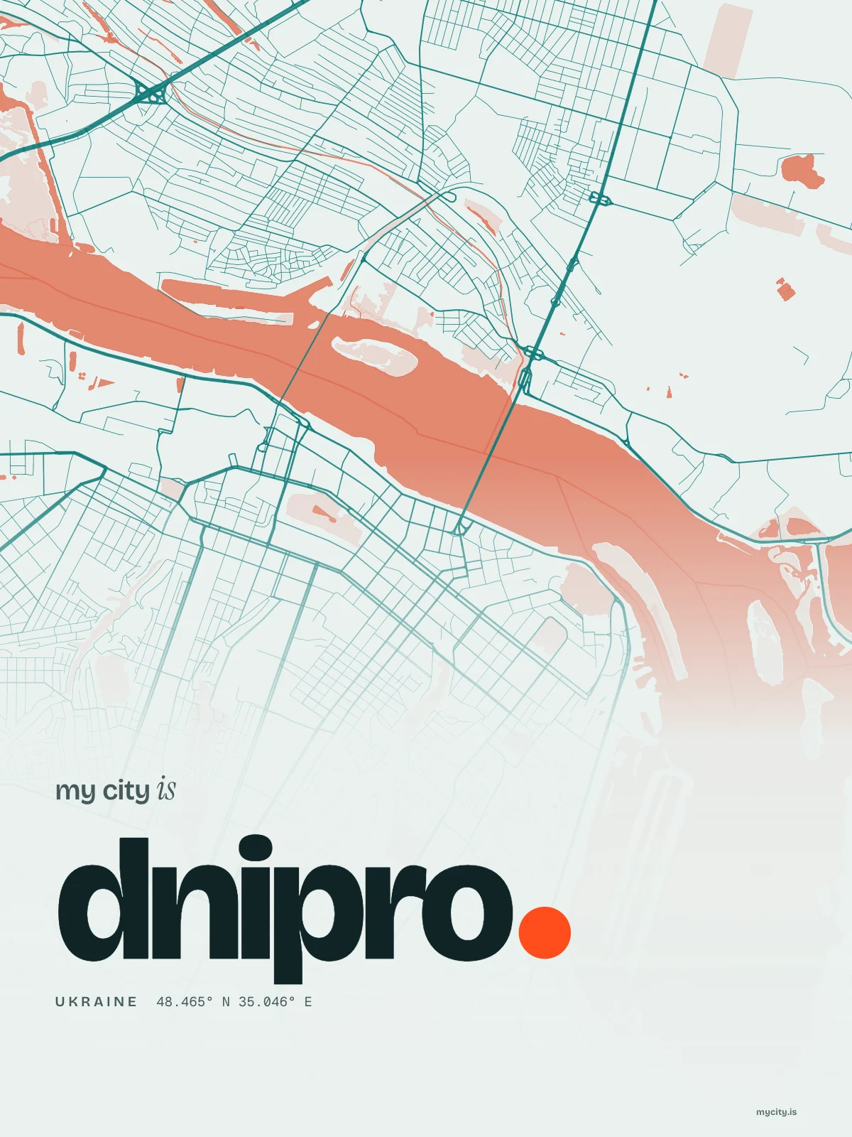 Dnipro, Riso map
