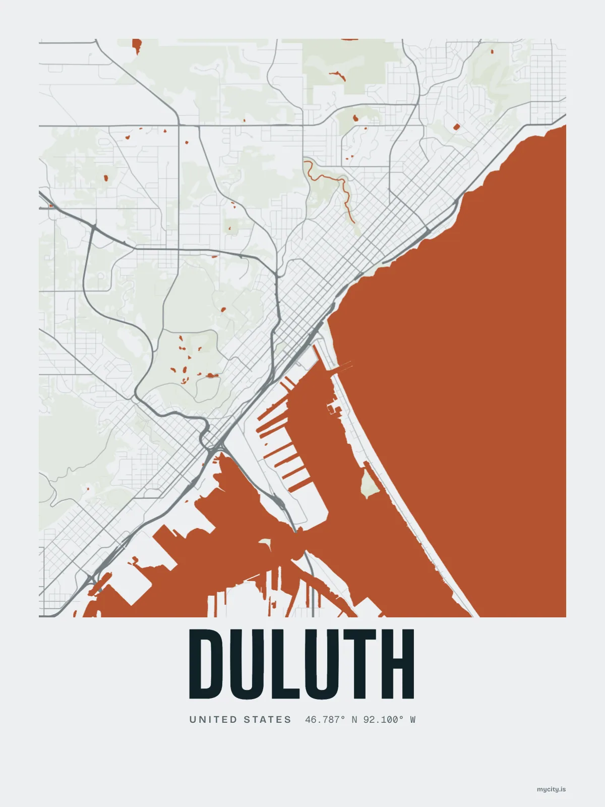 Duluth map print
