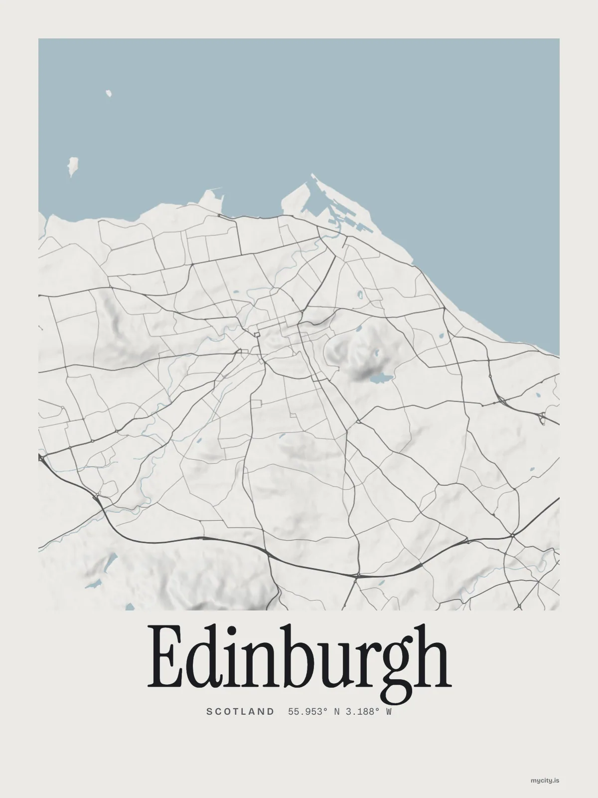 Edinburgh map print
