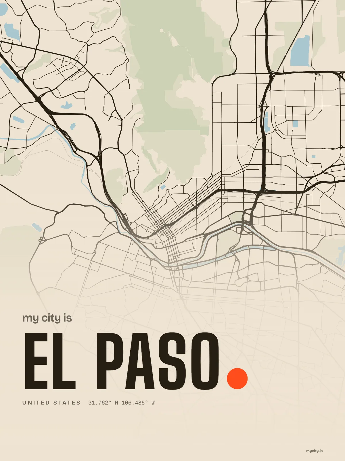El Paso, Ink map