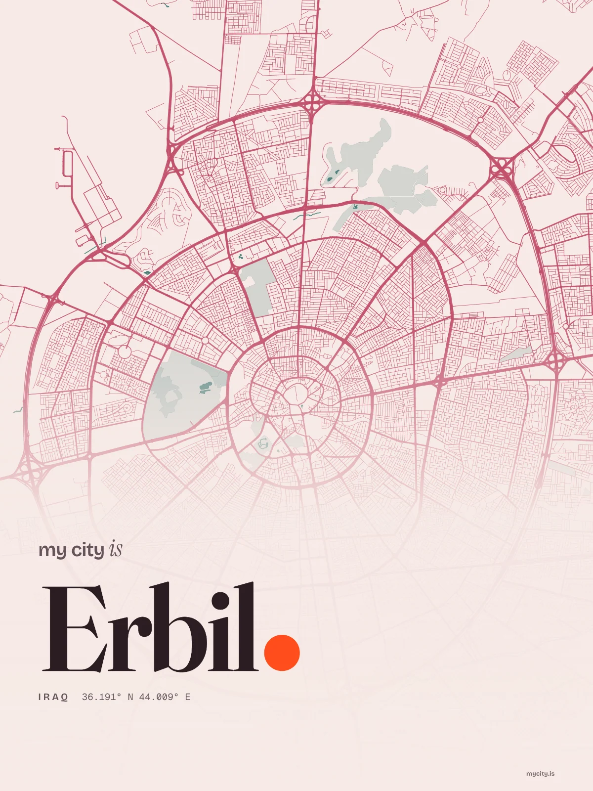 Erbil, Riso map