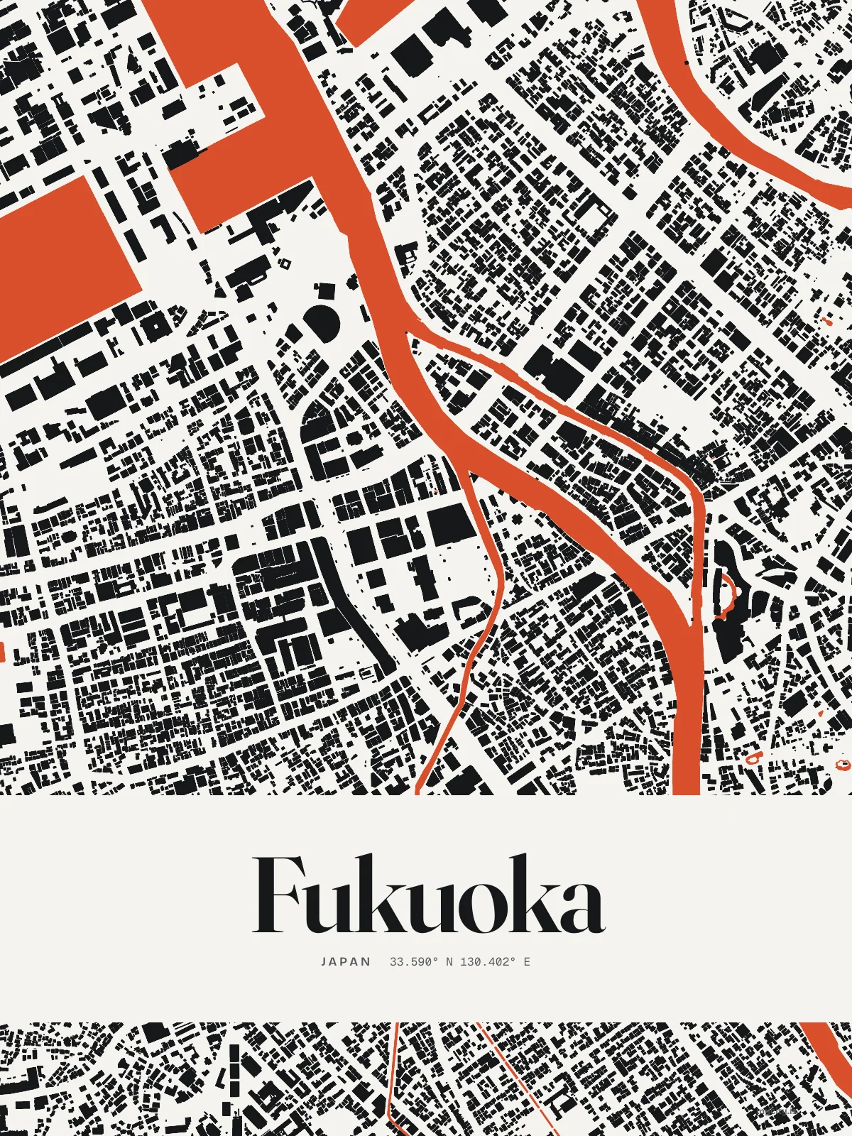 Fukuoka, Figure Ground map