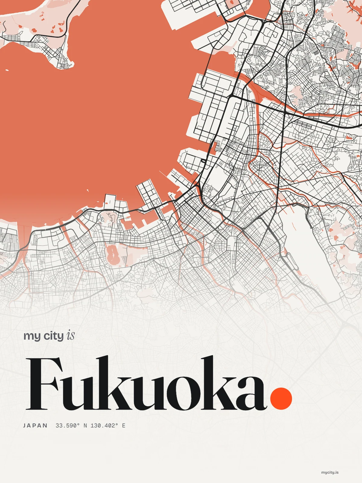Fukuoka, Riso map