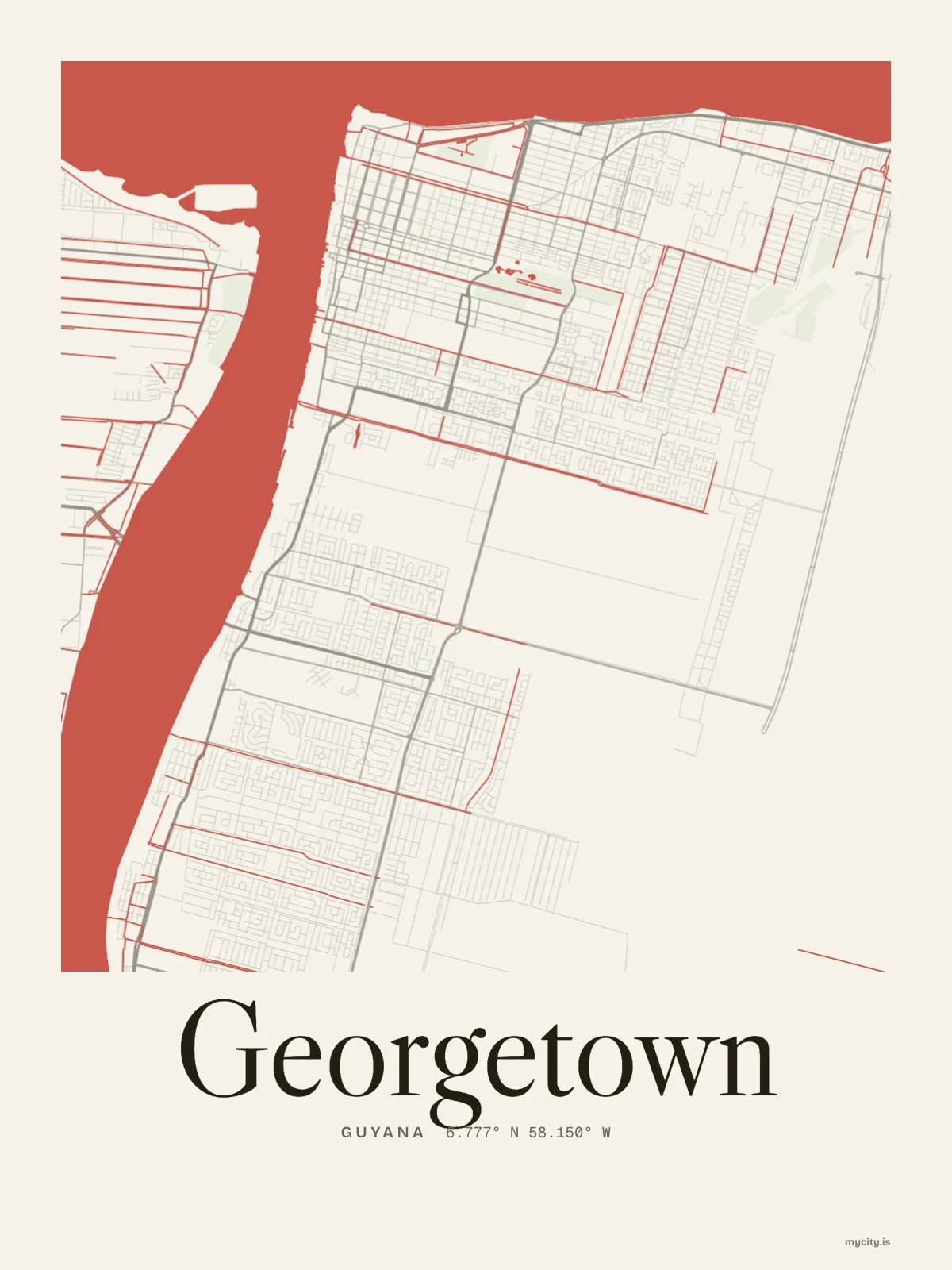 Georgetown map print