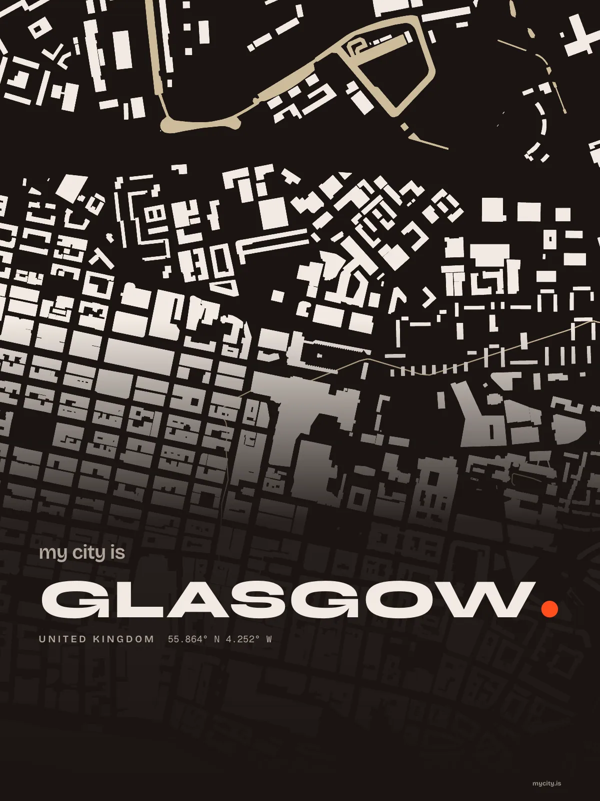 Glasgow, Figure Ground map